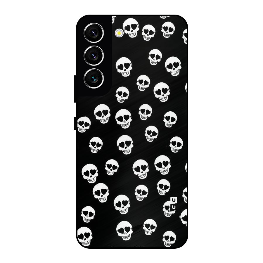 Skull Heart Metal Back Case for Galaxy S22 5G