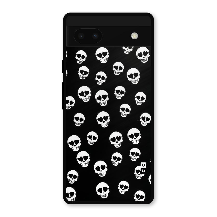 Skull Heart Metal Back Case for Google Pixel 6a