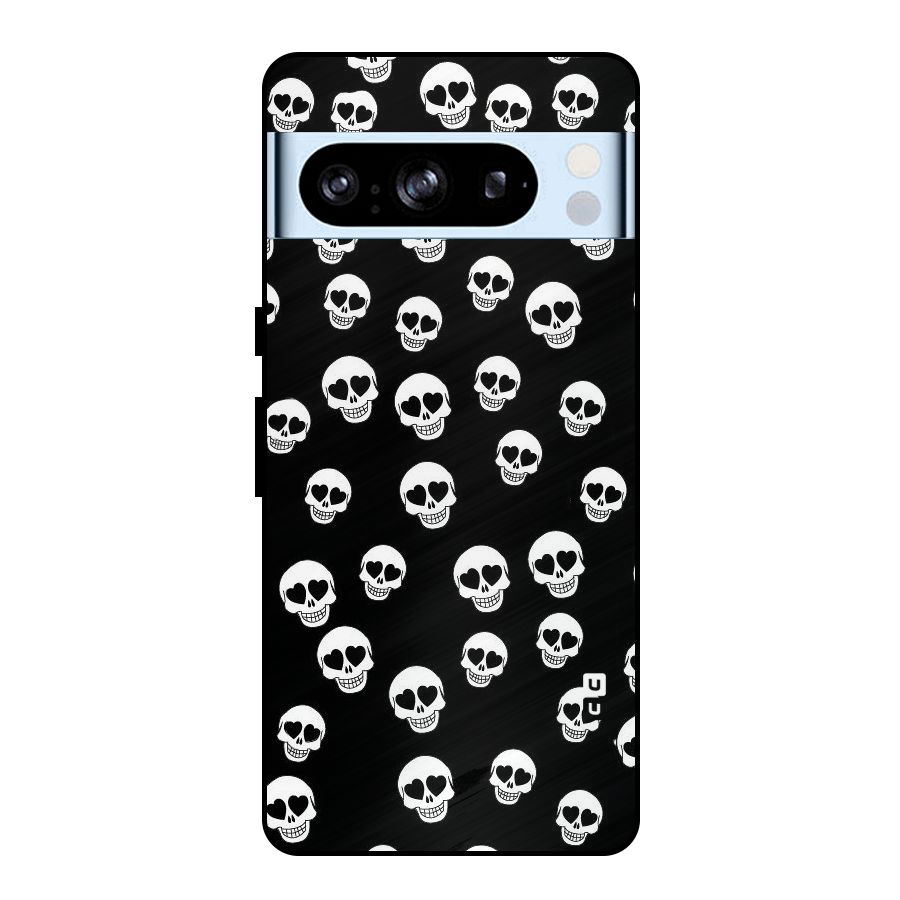 Skull Heart Metal Back Case for Google Pixel 8 Pro