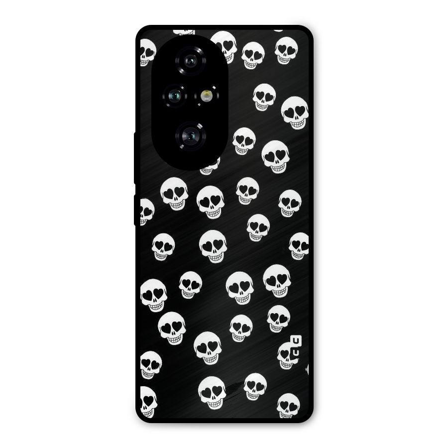 Skull Heart Metal Back Case for Honor 200 Pro