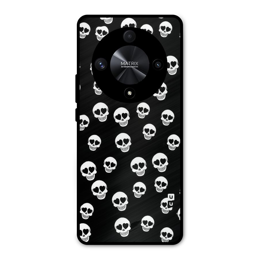 Skull Heart Metal Back Case for Honor X9b