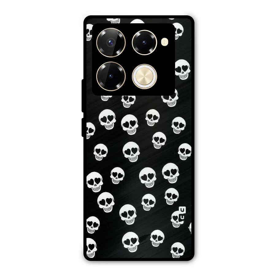 Skull Heart Metal Back Case for Infinix Note 40 Pro Plus