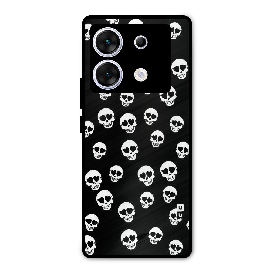 Skull Heart Metal Back Case for Infinix Zero 30 5G