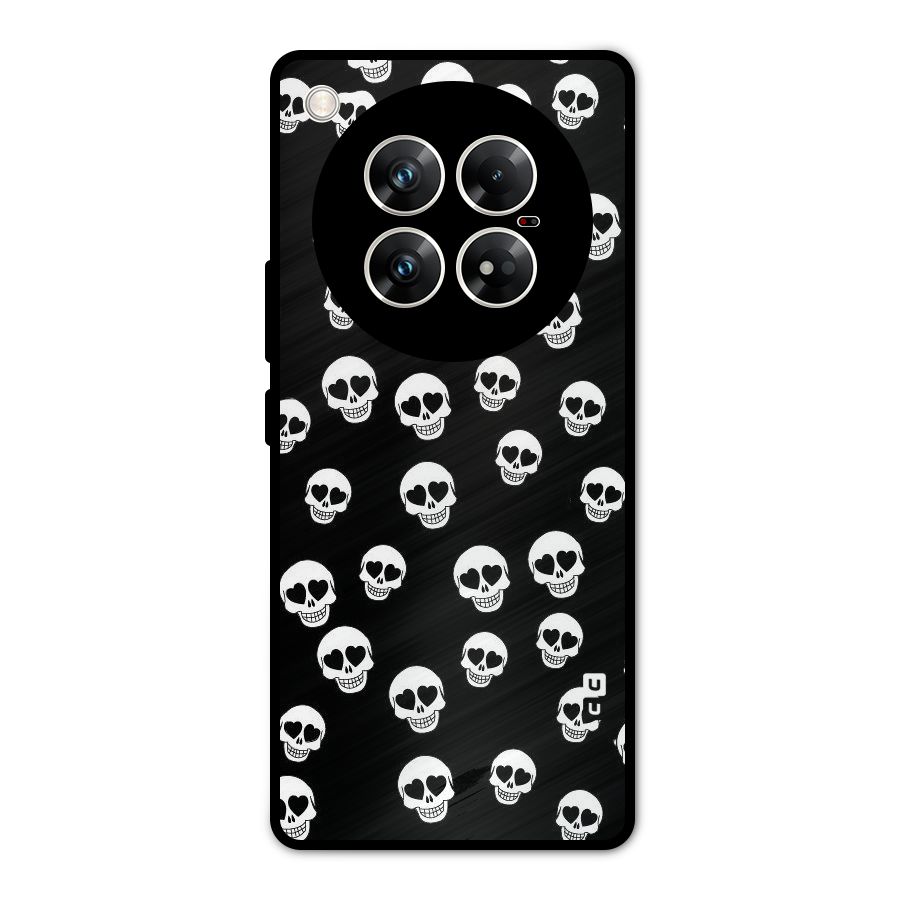 Skull Heart Metal Back Case for Infinix Zero 40 5G