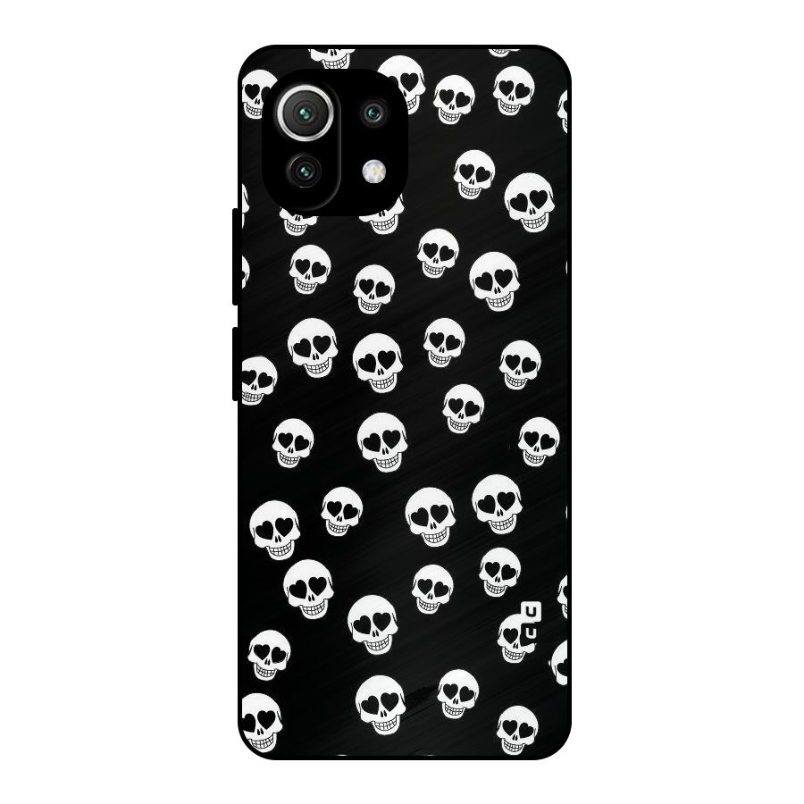 Skull Heart Metal Back Case for Mi 11 Lite NE 5G