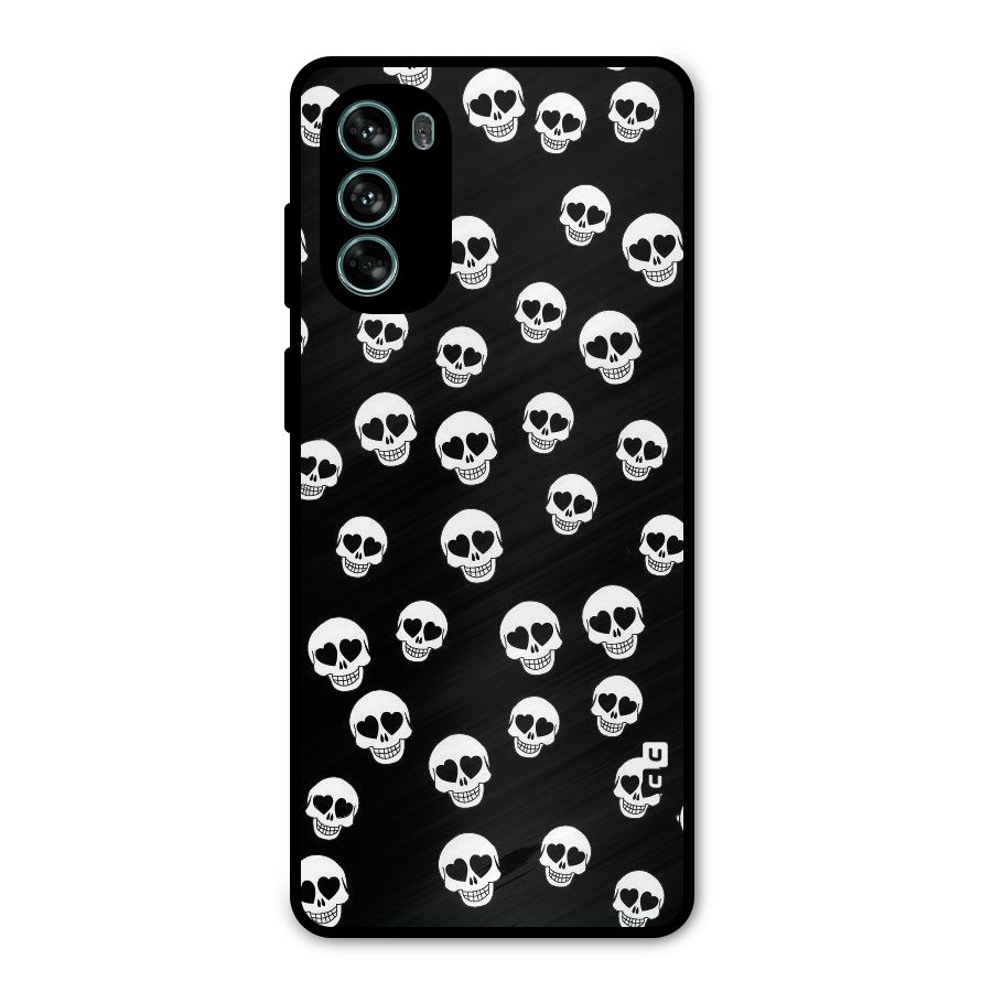 Skull Heart Metal Back Case for Moto G62