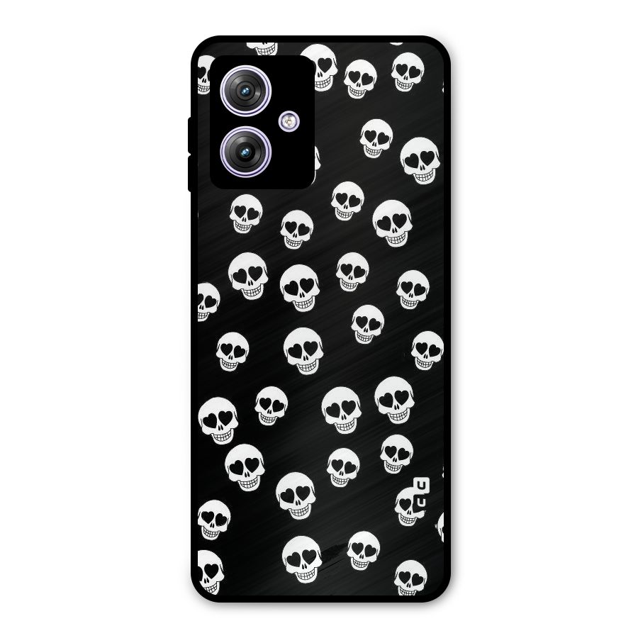 Skull Heart Metal Back Case for Moto G64