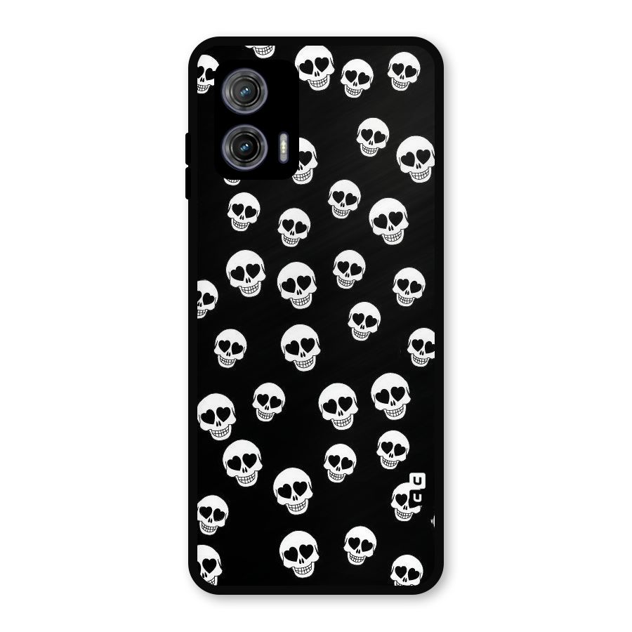 Skull Heart Metal Back Case for Moto G73
