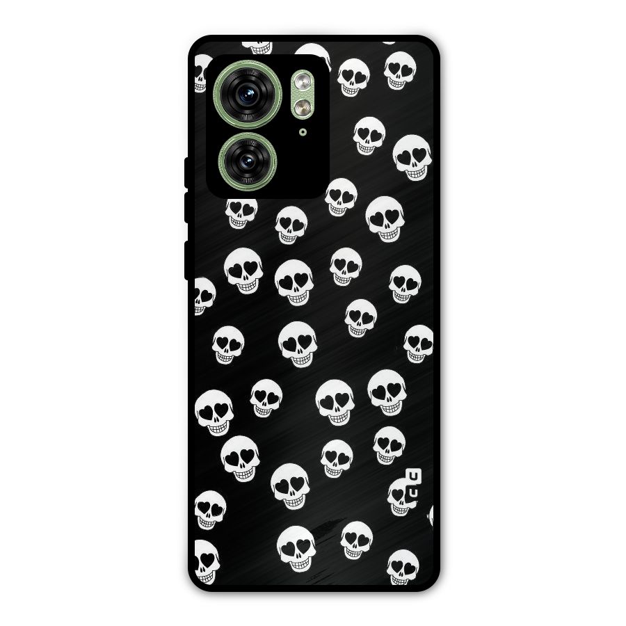 Skull Heart Metal Back Case for Motorola Edge 40 5G