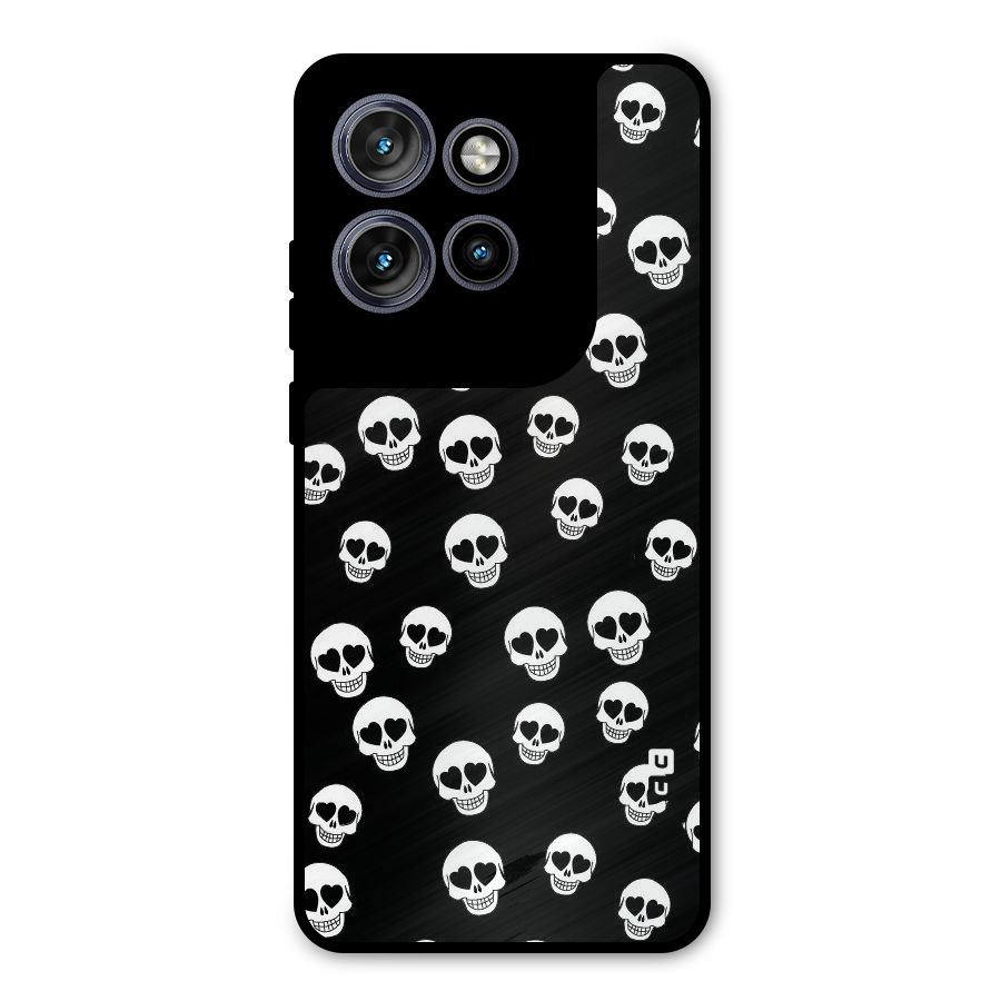 Skull Heart Metal Back Case for Motorola Edge 50 Neo