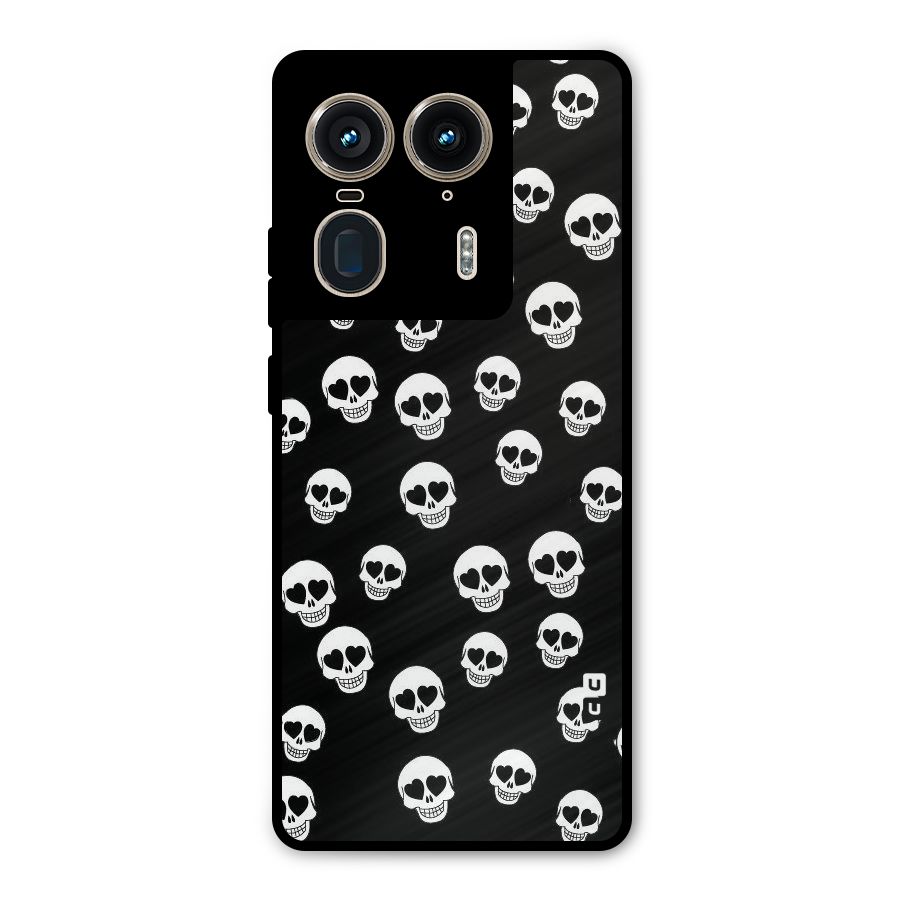 Skull Heart Metal Back Case for Motorola Edge 50 Ultra