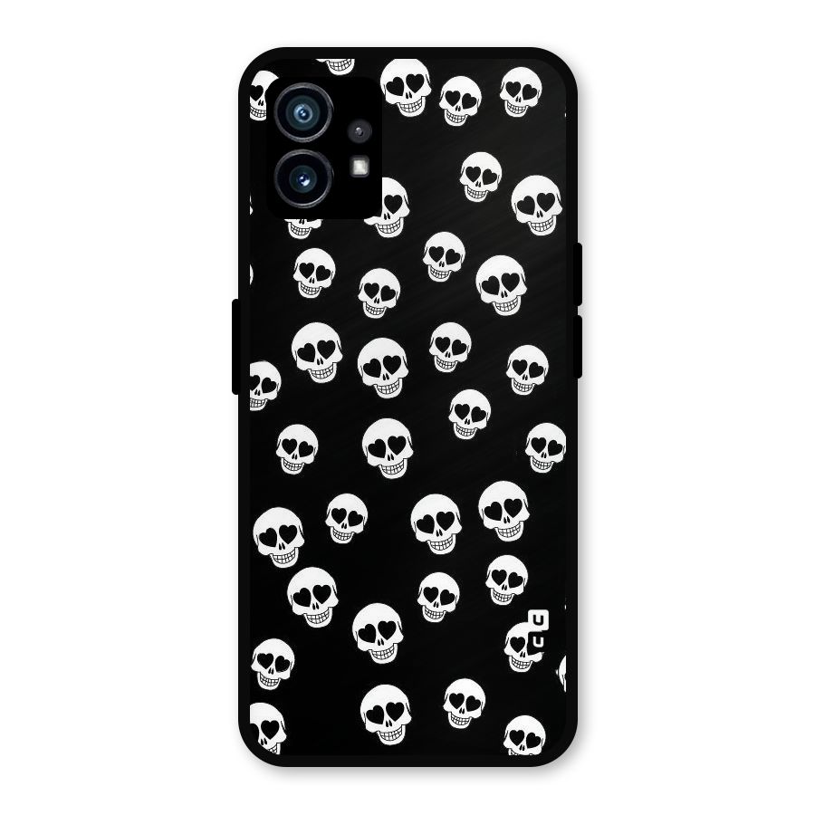 Skull Heart Metal Back Case for Nothing Phone 1