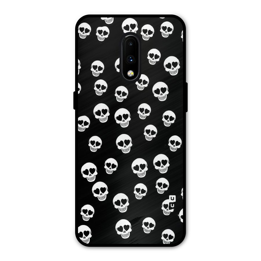 Skull Heart Metal Back Case for OnePlus 7