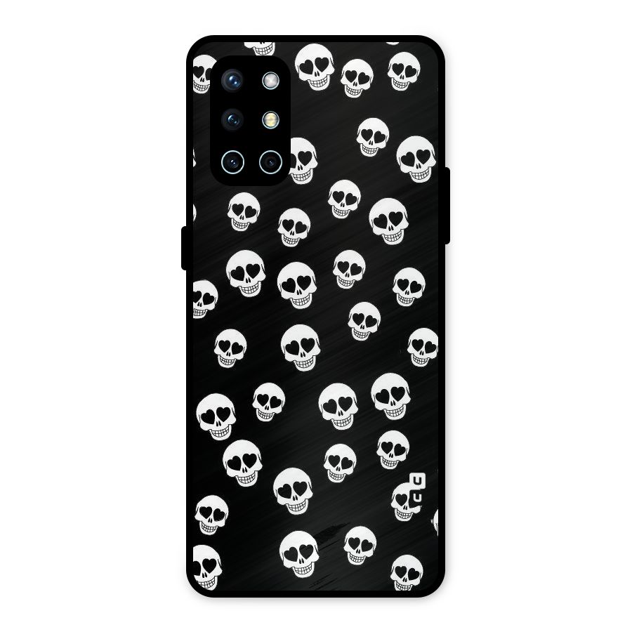 Skull Heart Metal Back Case for OnePlus 9R