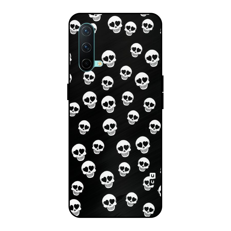 Skull Heart Metal Back Case for OnePlus Nord CE 5G