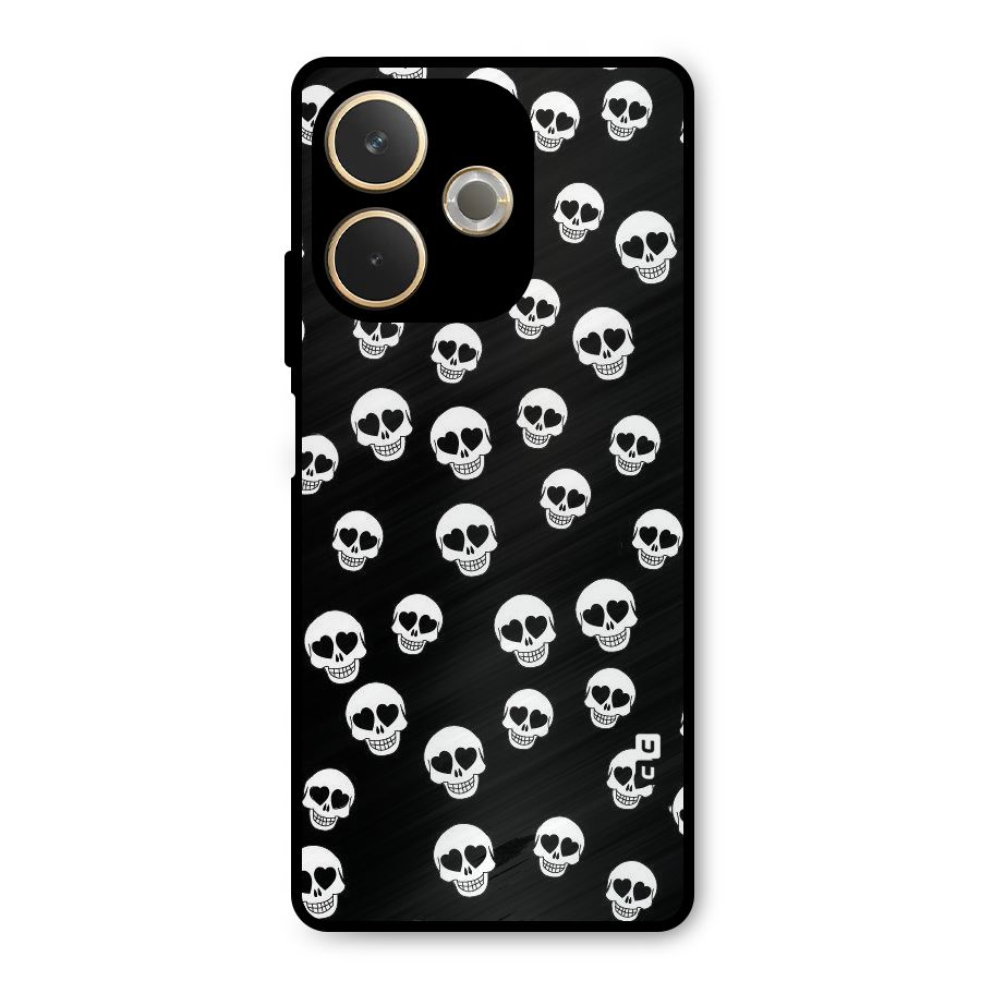 Skull Heart Metal Back Case for Oppo A5 Pro