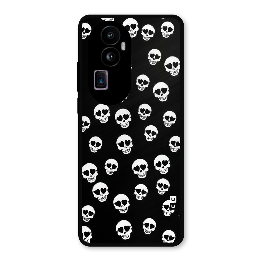 Skull Heart Metal Back Case for Oppo Reno10 Pro Plus