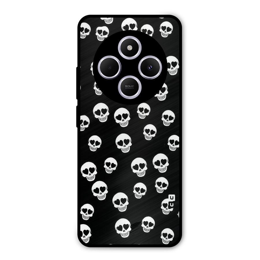 Skull Heart Metal Back Case for Poco C75 5G