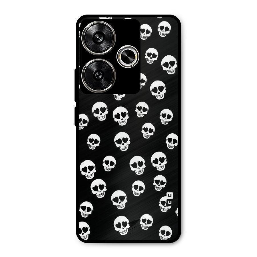 Skull Heart Metal Back Case for Poco F6