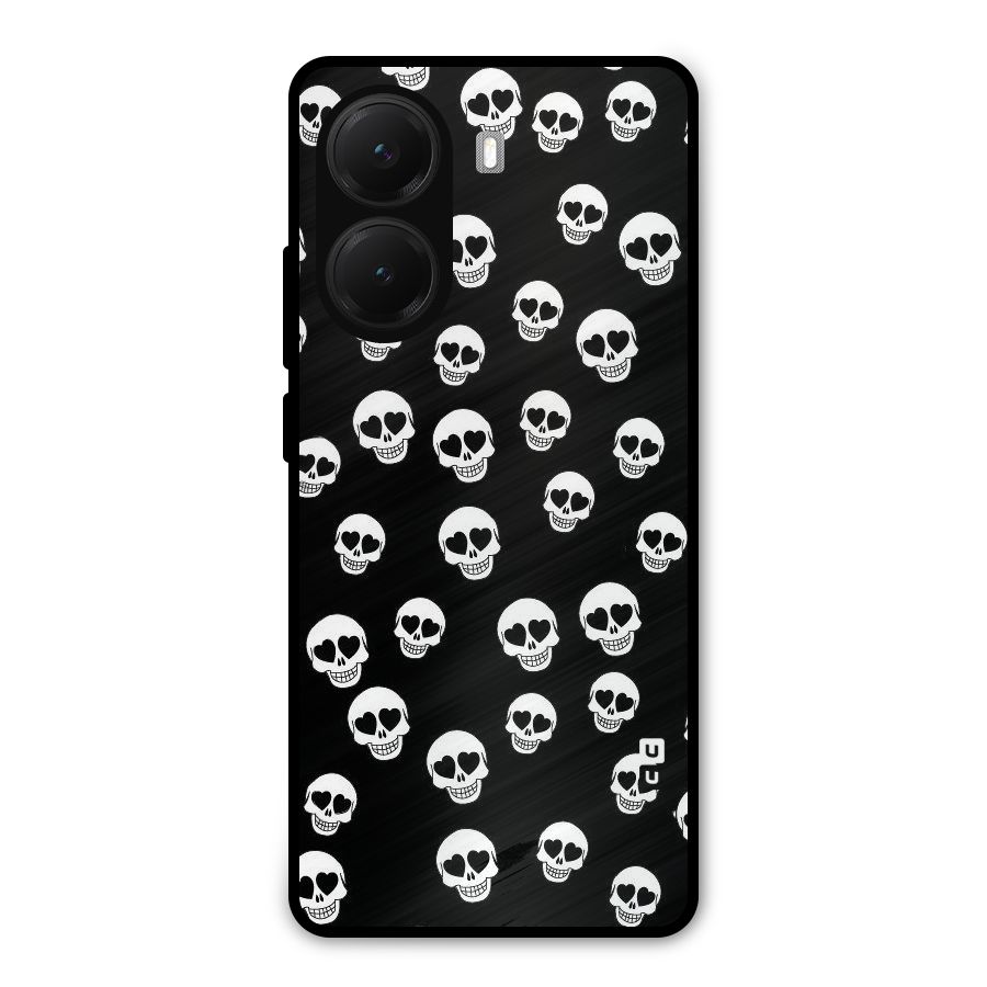 Skull Heart Metal Back Case for Poco X7 Pro