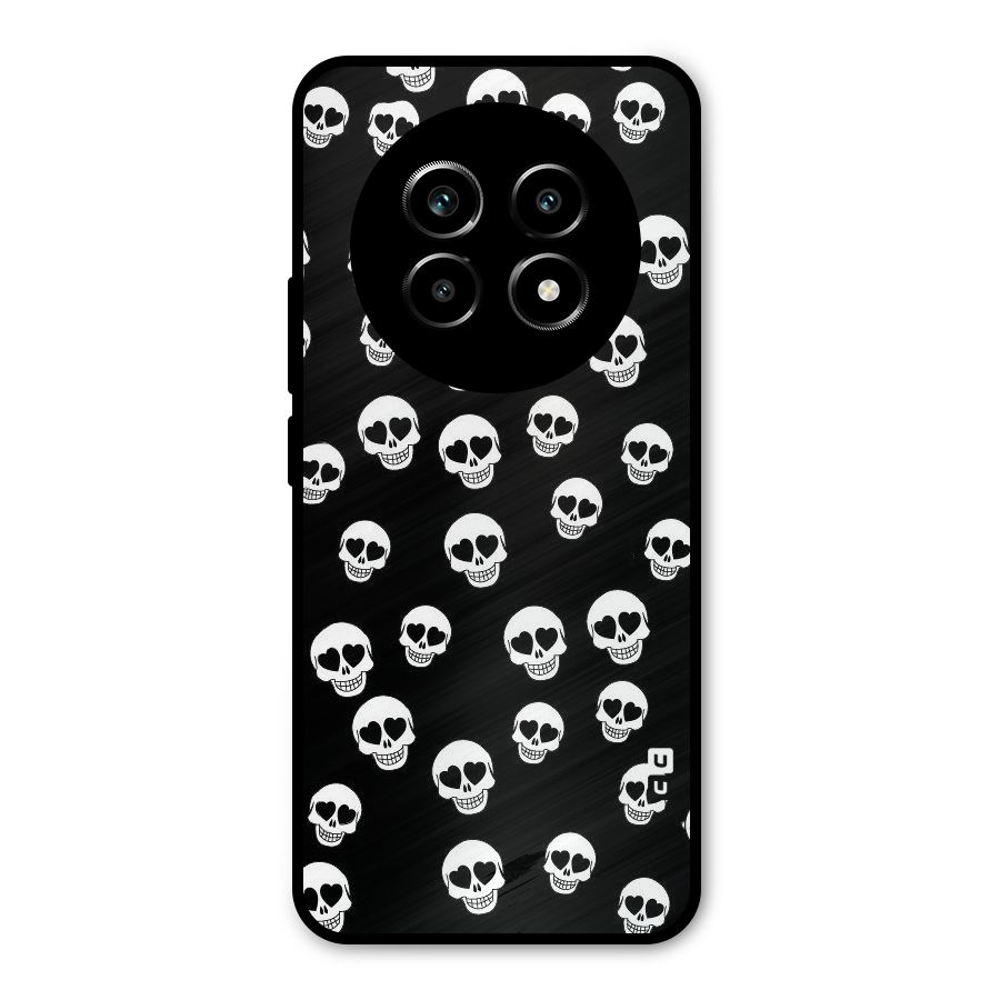 Skull Heart Metal Back Case for Realme 13 Pro