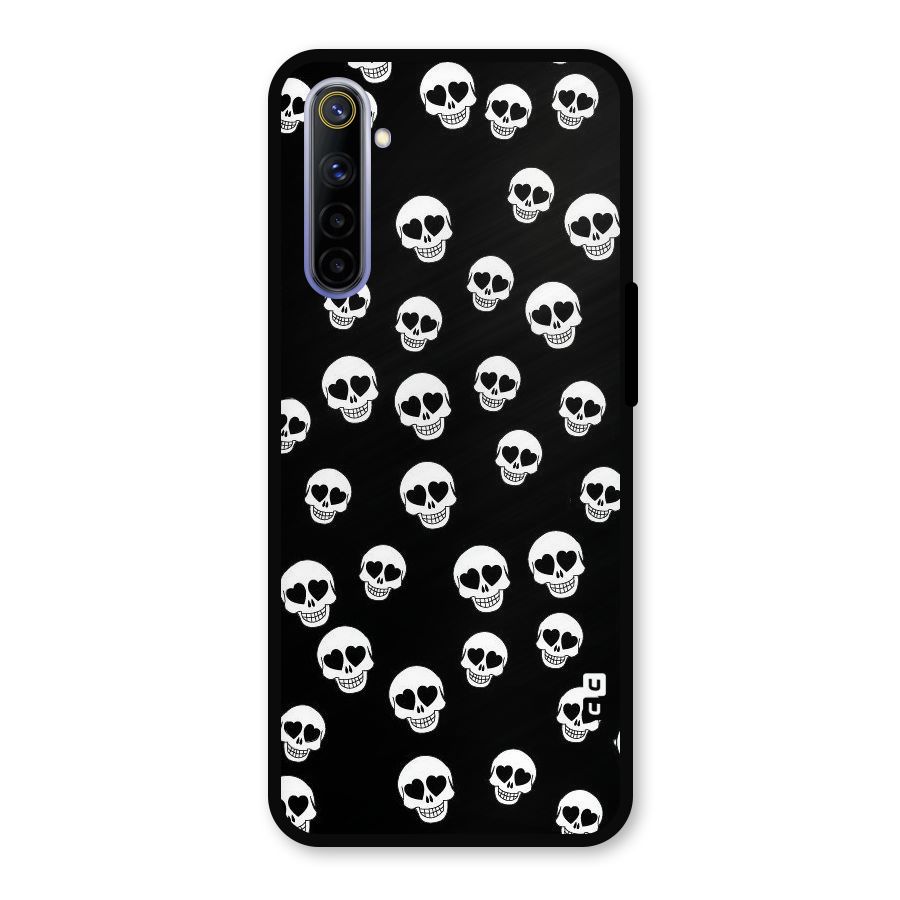 Skull Heart Metal Back Case for Realme 6i