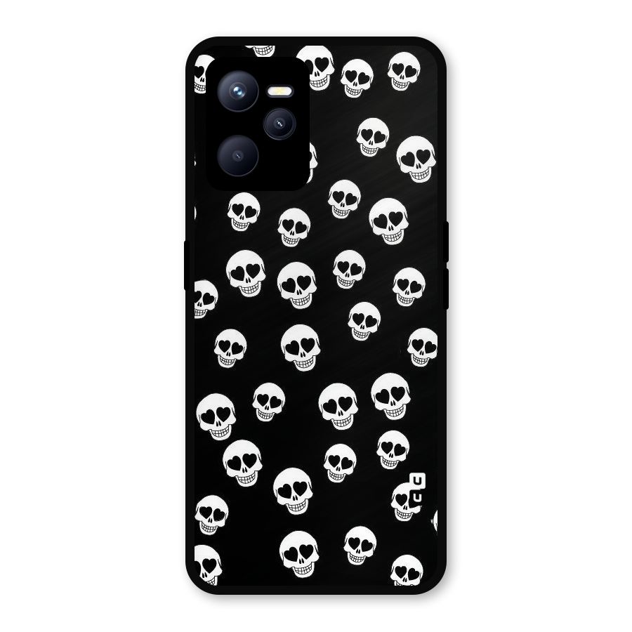 Skull Heart Metal Back Case for Realme C35