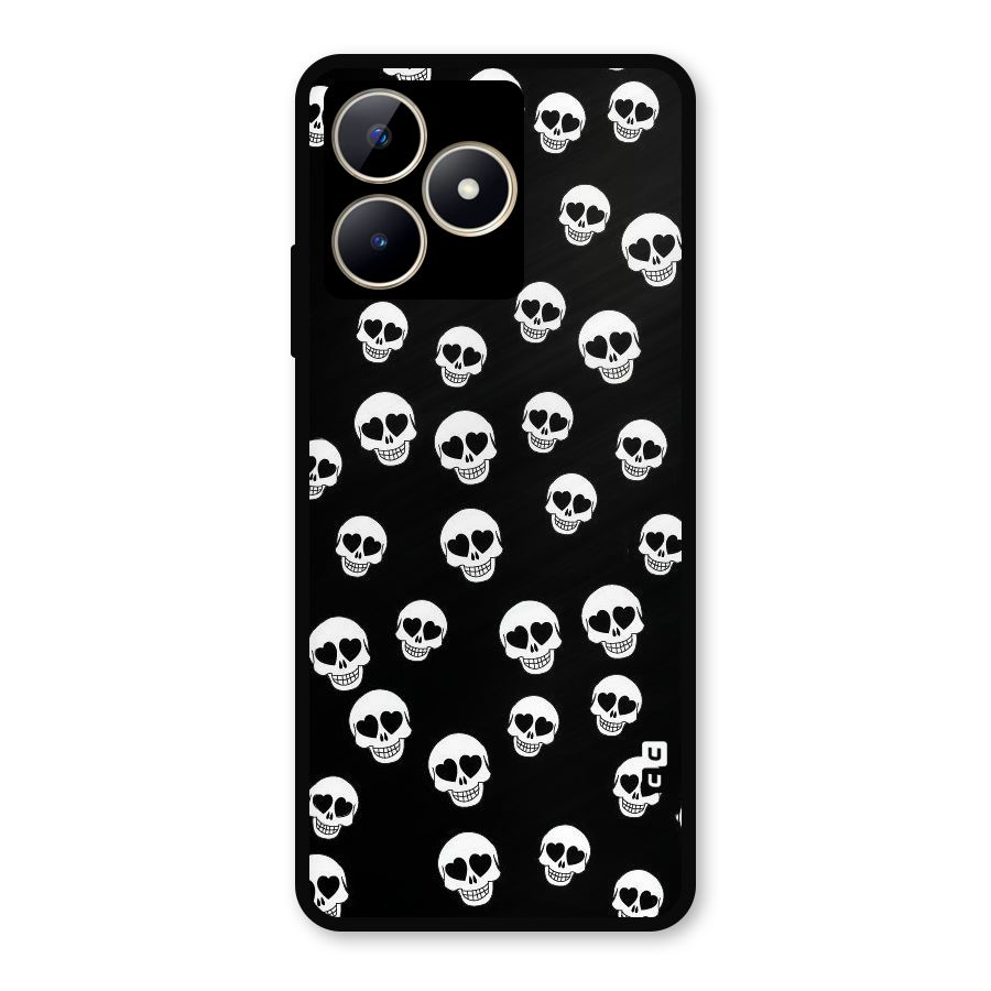 Skull Heart Metal Back Case for Realme C53
