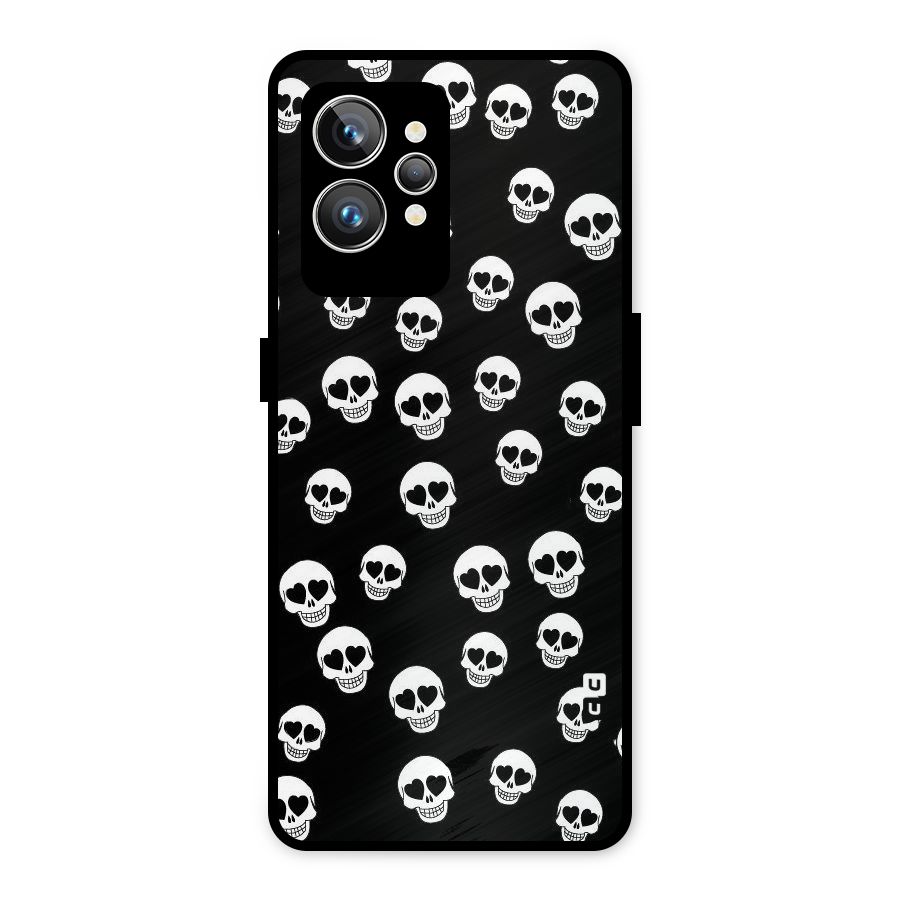 Skull Heart Metal Back Case for Realme GT2 Pro