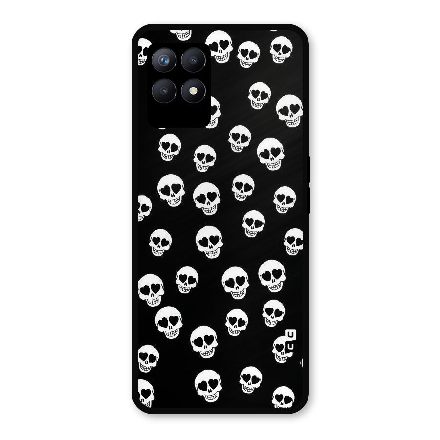 Skull Heart Metal Back Case for Realme Narzo 50