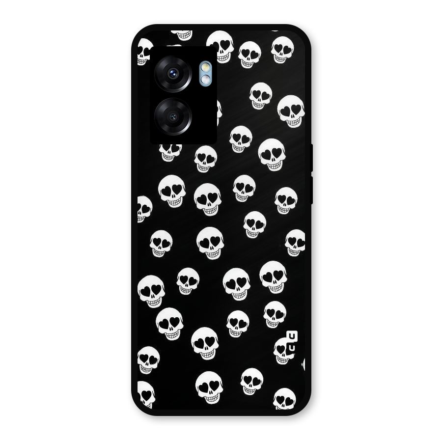 Skull Heart Metal Back Case for Realme Narzo 50 5G