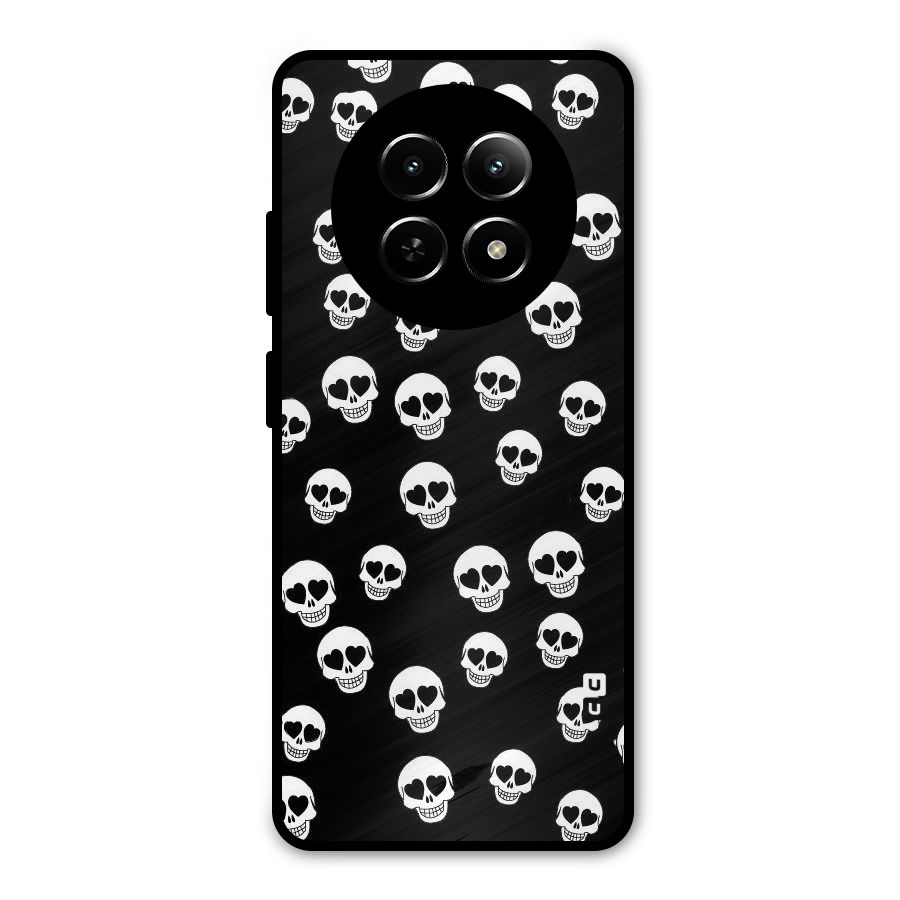 Skull Heart Metal Back Case for Realme Narzo 70x 5G