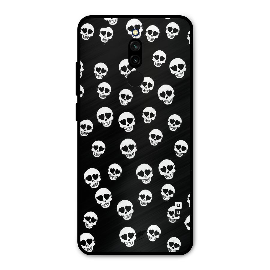 Skull Heart Metal Back Case for Redmi 8