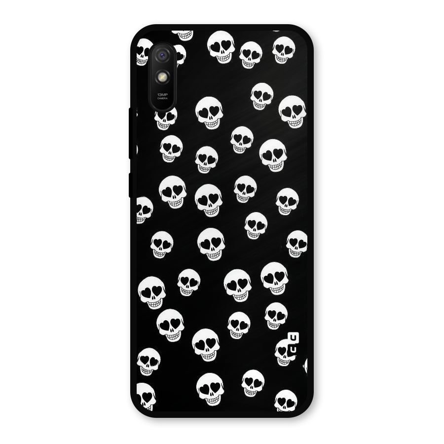 Skull Heart Metal Back Case for Redmi 9i