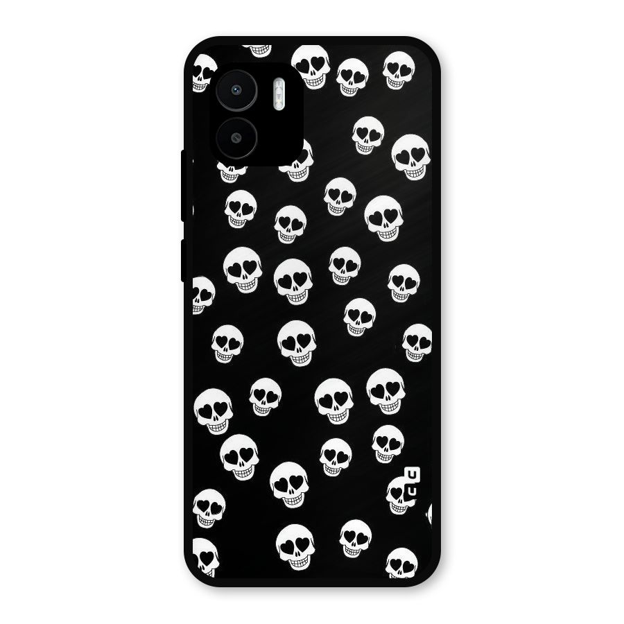 Skull Heart Metal Back Case for Redmi A2