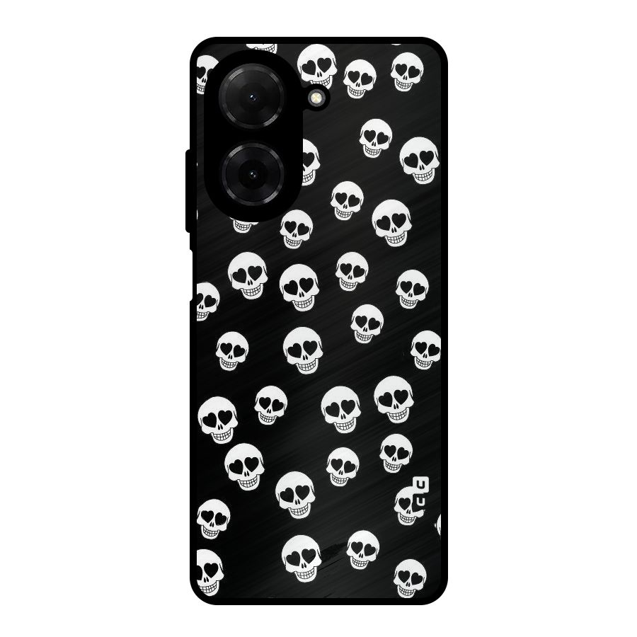 Skull Heart Metal Back Case for Redmi A5 4G