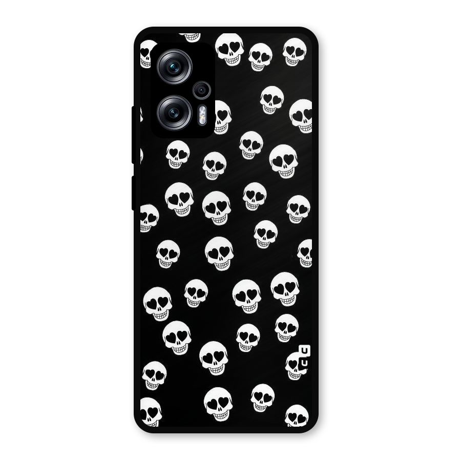 Skull Heart Metal Back Case for Redmi K50i
