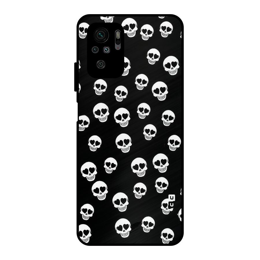 Skull Heart Metal Back Case for Redmi Note 10S
