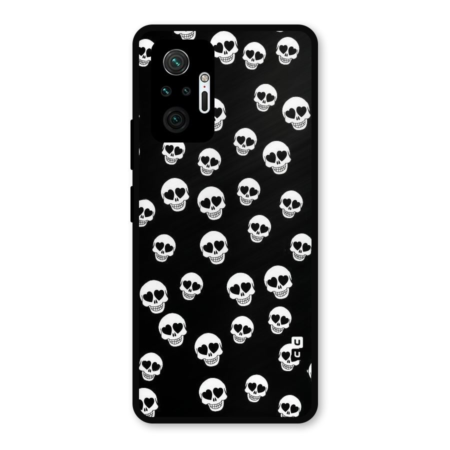Skull Heart Metal Back Case for Redmi Note 10 Pro