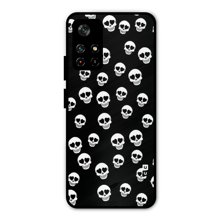 Skull Heart Metal Back Case for Redmi Note 11T 5G