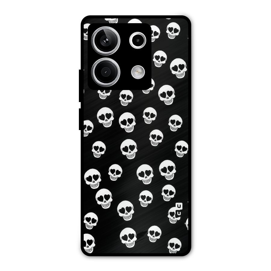 Skull Heart Metal Back Case for Redmi Note 13 5G