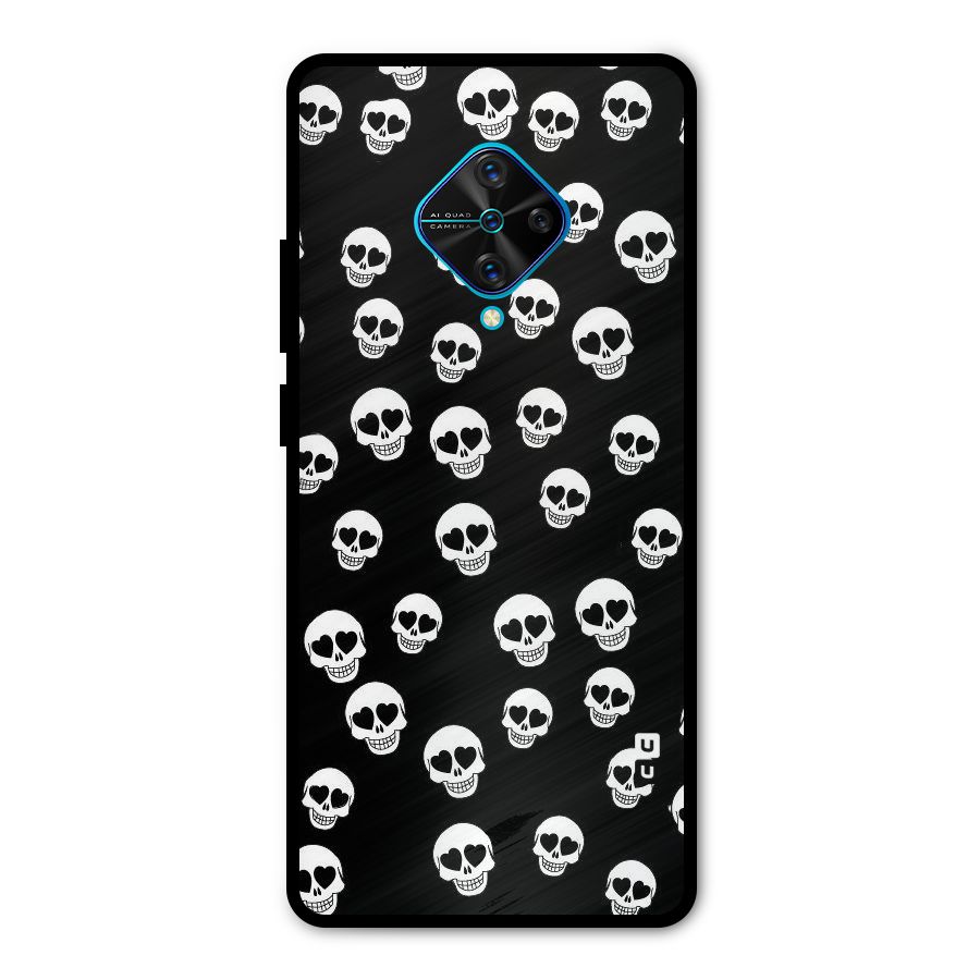 Skull Heart Metal Back Case for Vivo S1 Pro