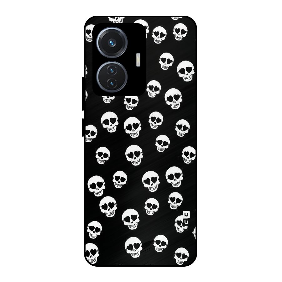 Skull Heart Metal Back Case for Vivo T1 44W