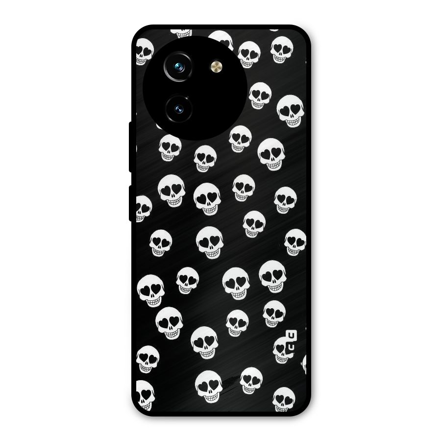 Skull Heart Metal Back Case for Vivo T3x