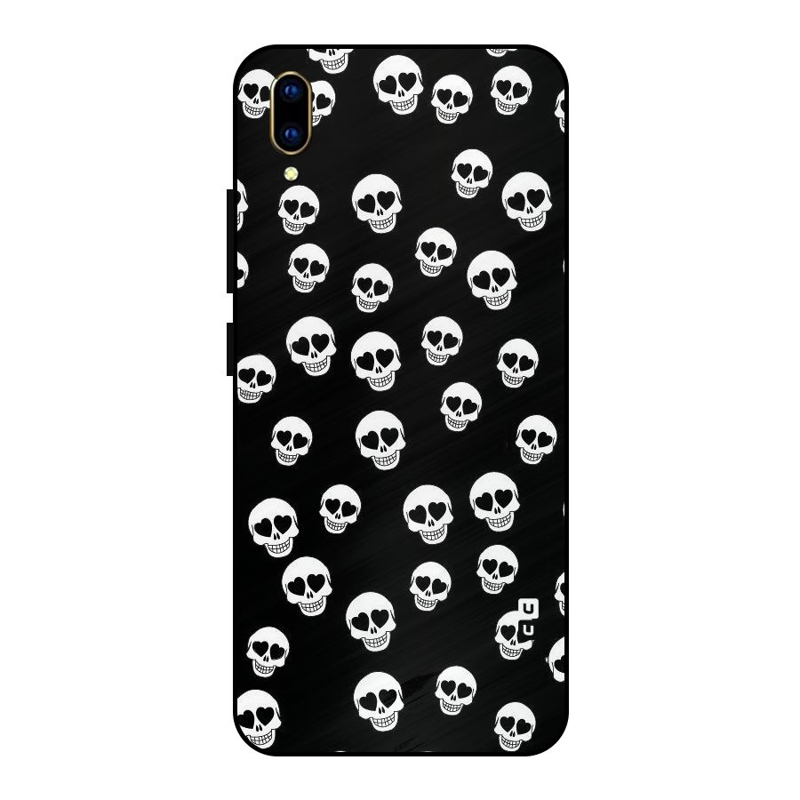 Skull Heart Metal Back Case for Vivo V11 Pro