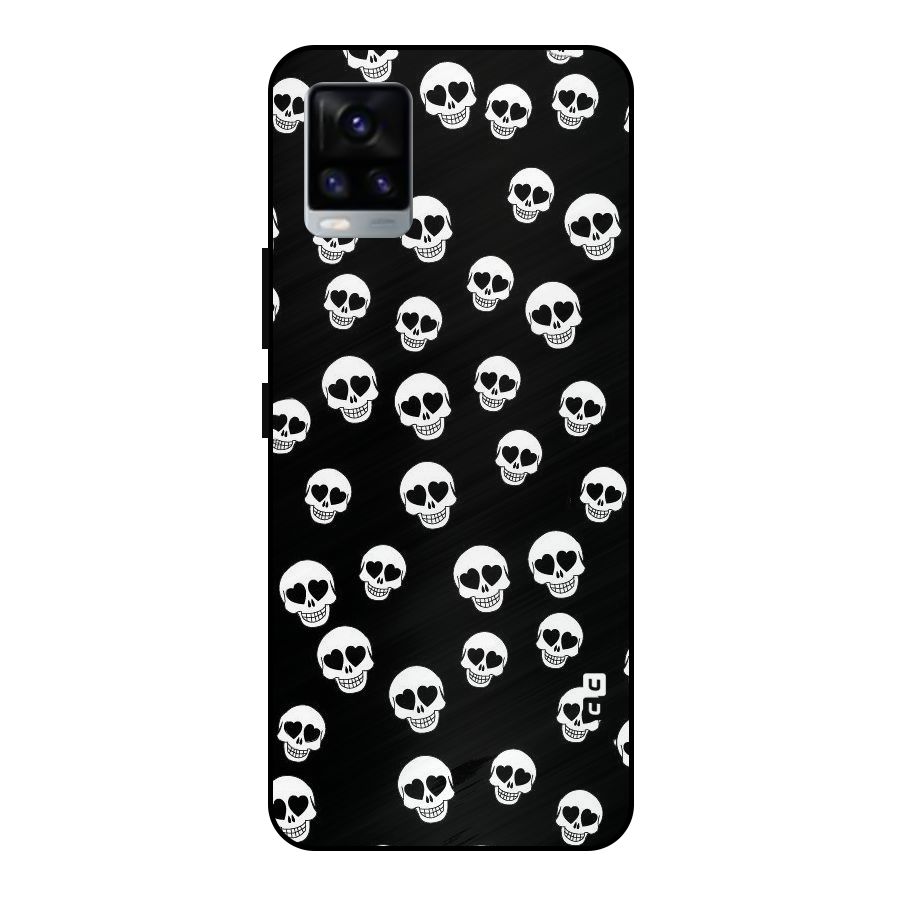 Skull Heart Metal Back Case for Vivo V20