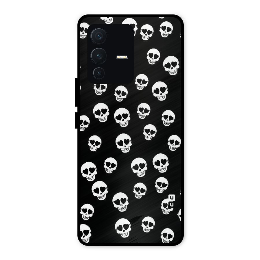 Skull Heart Metal Back Case for Vivo V23 5G