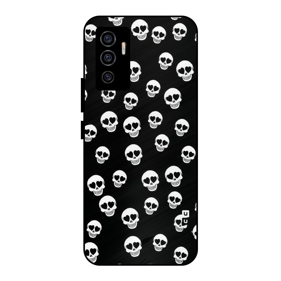 Skull Heart Metal Back Case for Vivo V23e