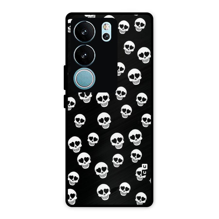Skull Heart Metal Back Case for Vivo V29