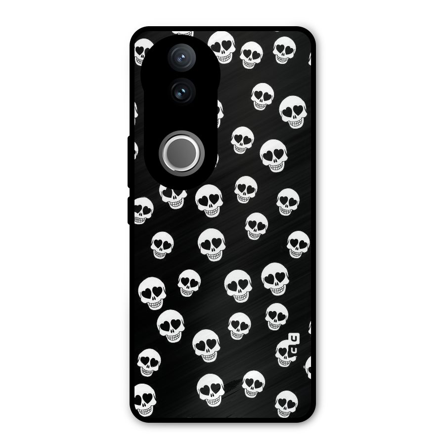 Skull Heart Metal Back Case for Vivo V50e